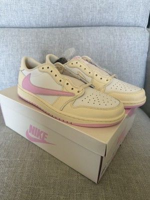 Nike Air Jordan 1 Low Cactus Jack Muslin Shy Pink Sail - Travis Scott M Size 10