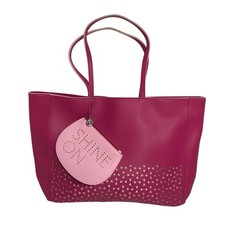 NEW Bath  Body Works VIP Large Dark Pink Zip Tote  Shine On Cosmetic Bag