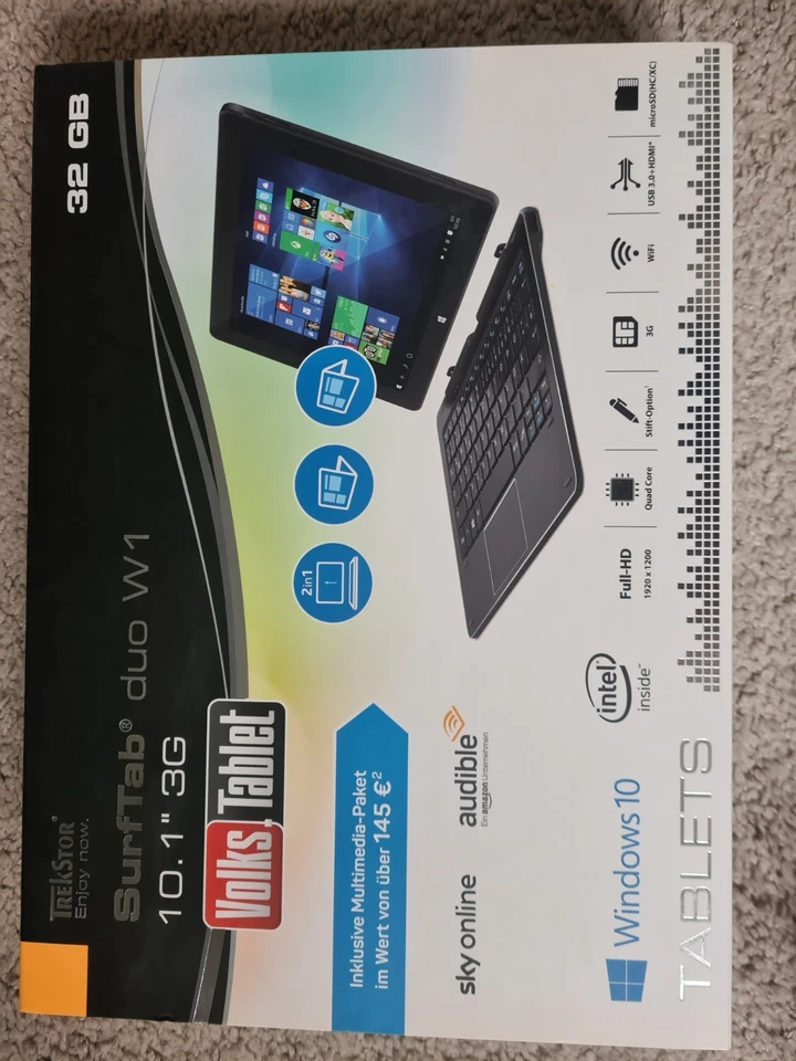 Trekstor SurfTab Duo W1 WiFi, Windows 10, Volks-Tablet - Bild 3 von 4