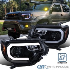 Fits 2012-2015 Toyota Tacoma Black Smoke Projector Headlights Led Tube Lamps Lr Fits 2012-2015 Toyota Tacoma Black Smoke Projector Headlights Led Tube Lamps Lr