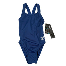Speedo Endurance Swimsuit Girls 6/22 Navy Super Pro Back Youth Training NWT New