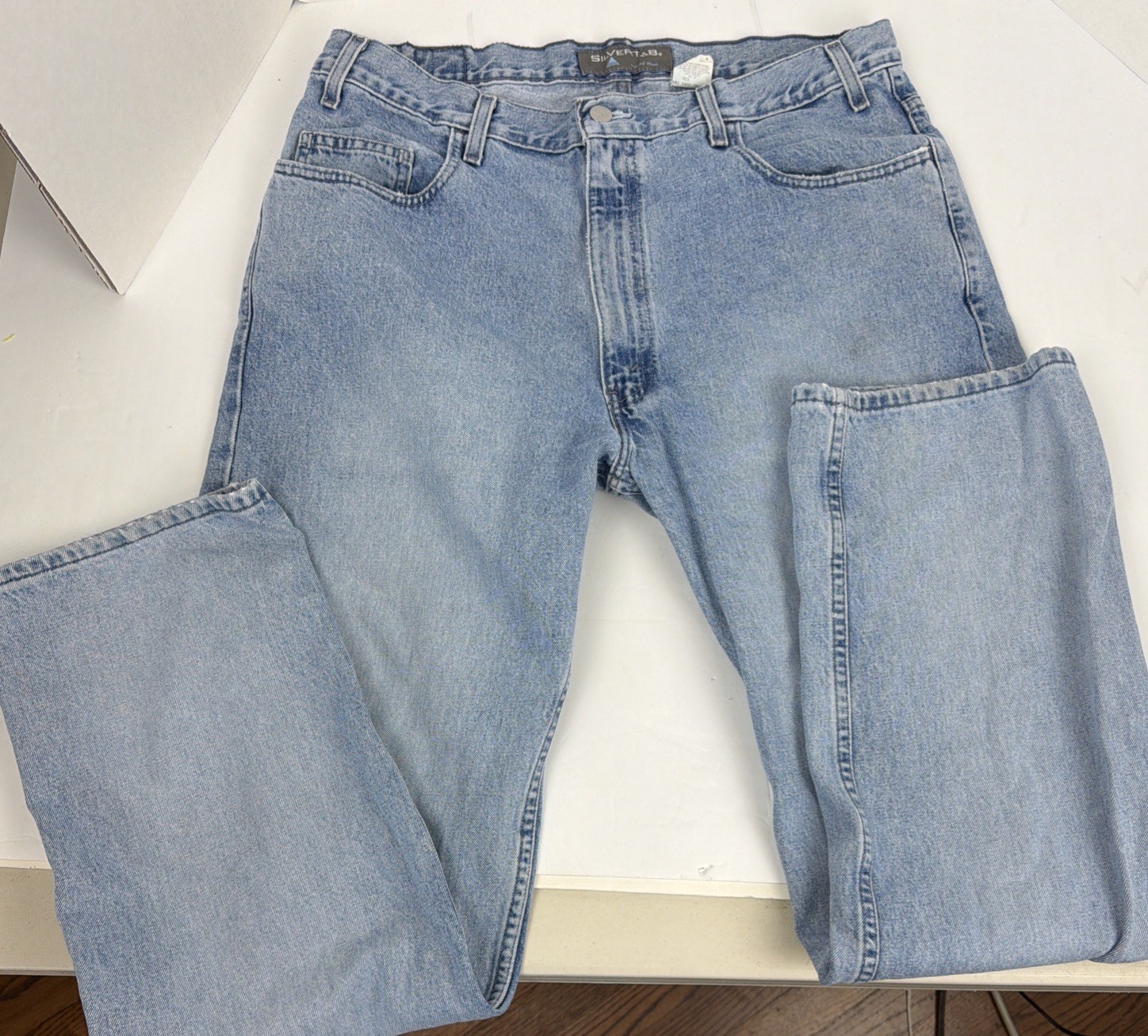 Vintage Levis Silver Tab Jeans Mens 36x32 Baggy Fit Distressed Skate Grunge Y2K thumbnail 2