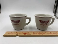 Vtg Jackson Custom KRISPY KREME DOUGHNUTS Coffee Cup Mugs (2) Ceramic