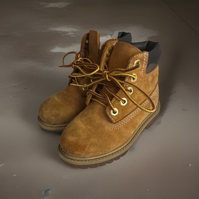 Timberland 6-Inch Premium Kids Brown Leather Lace-Up Ankle Boots US 8