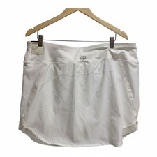 CALIA Tulip Hem Skort Women  s Pure White Relaxed Fit WAX12237