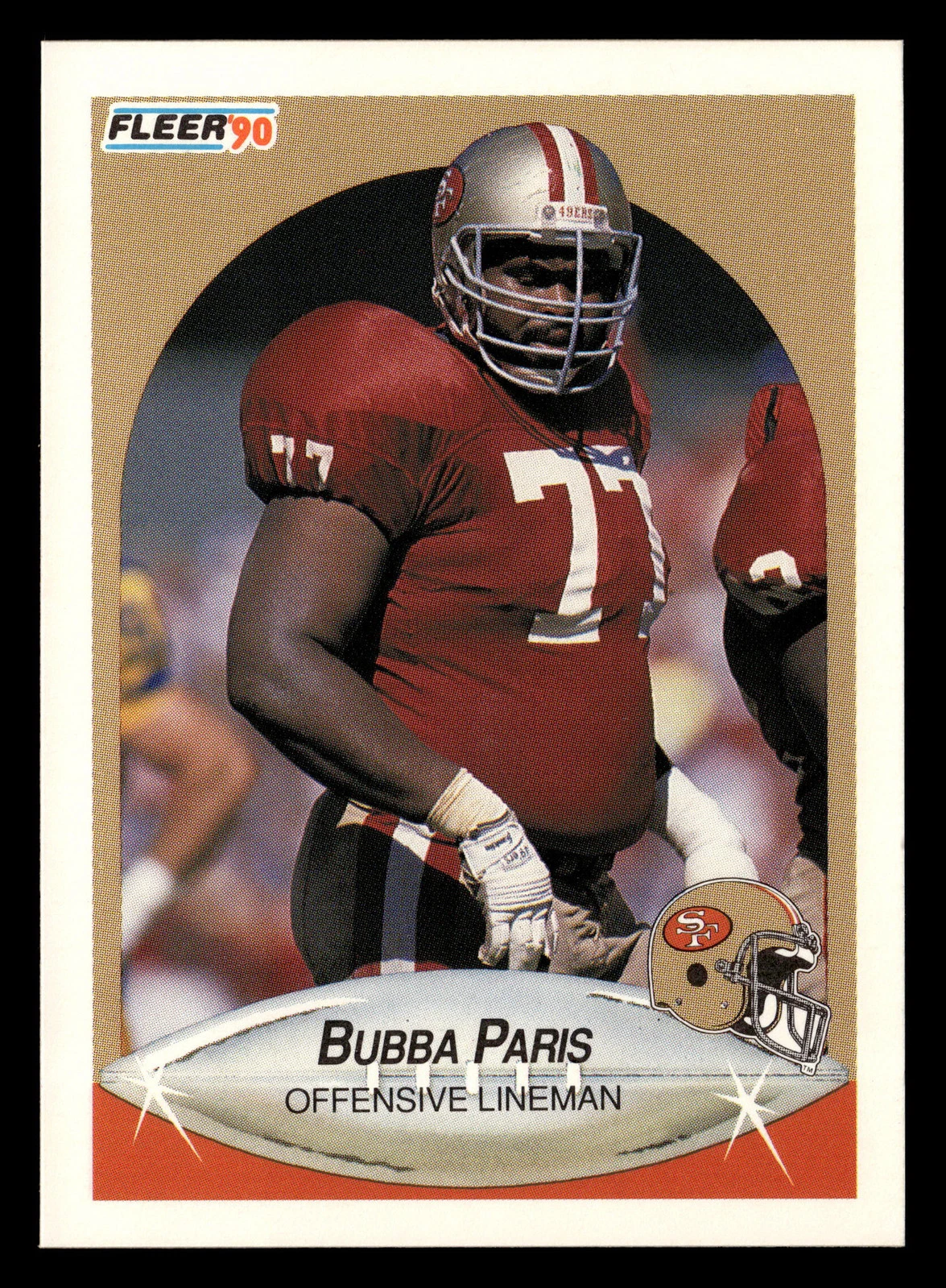 Bubba Paris 1990 Fleer #11 San Francisco 49ers FOOTBALL *075