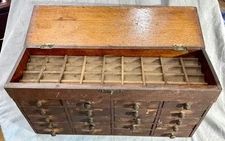 Antique 20-Drawer Multi-Purpose/Watch Parts Cabinet ~ Hinged Top