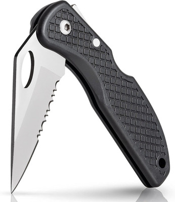 Maxam Falcon VII Lockback Stainless Steel Folding Pocket Knife w/ Serrated Blade