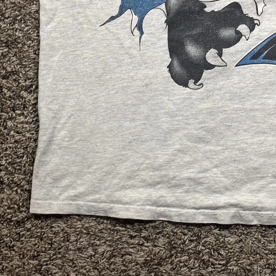 Camiseta De Colección Años 90 1993 NFL Carolina Panthers Sir Purr Dos Caras Gráfico XL Foto 3 de 4