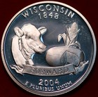 Uncirculated Proof 2004-S Wisconsin Silver Statehood Quarter — photo 2