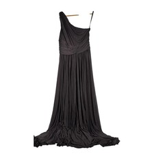 David's Bridal DB Studio One Shoulder Gown Grey Formal Dress 14 D-213