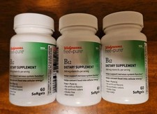 3 Bottles Walgreens 3000 MCG B12 Dietary Supplement 180 Tablets EXP 11/2026