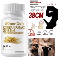 Red Korean Panax Ginseng 1600mg 60/120/240ct - Energy/Endurance/Memory/Sex Drive