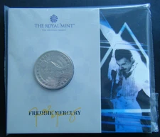 2025 Freddie Mercury UK £5 Five Pound BU Coin Royal Mint Sealed Pack - in stock