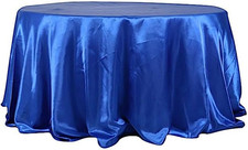 132 in Royal Blue Satin round Tablecloth Wedding Birthday Party Events