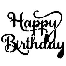 Really Great Stencils, Happy Birthday Words 2 Stencil, 6x6", Sentiment, Greeting