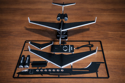 Gulfstream G550 Business Jet Model Kit 3D Printed Private Aircraft Display