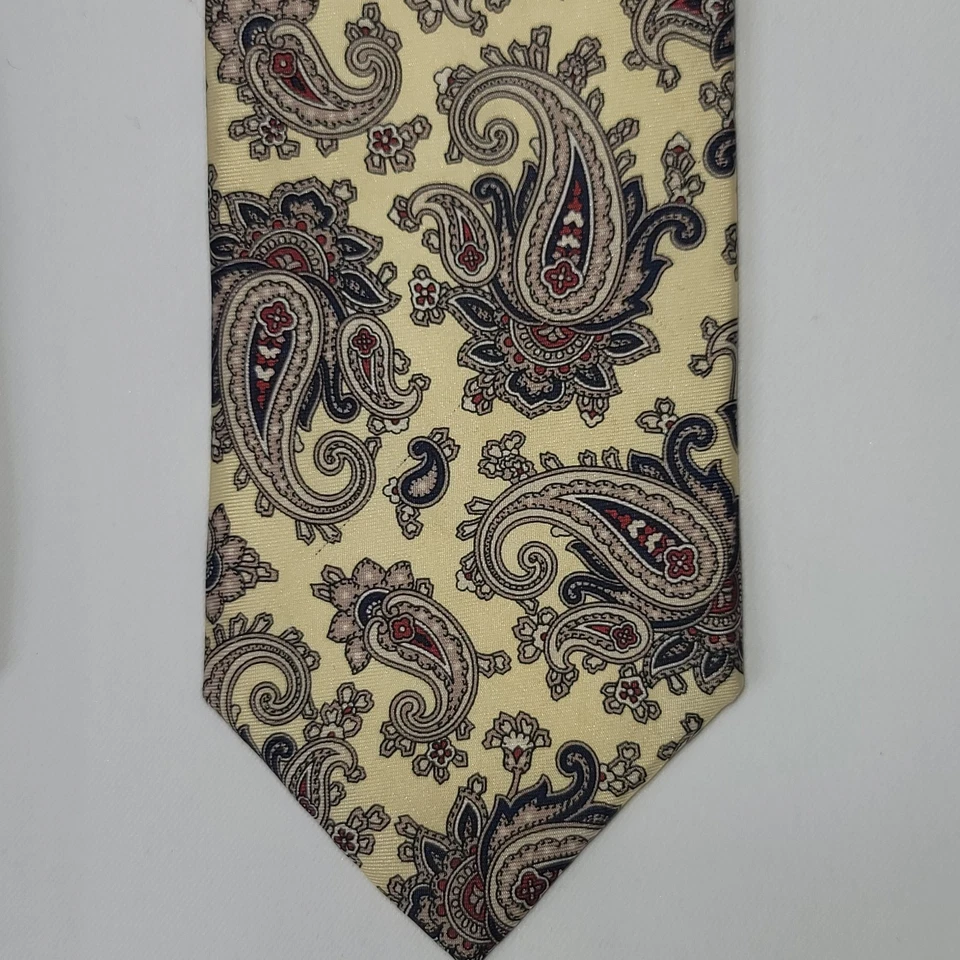 Paquete de 2 corbatas anchas Boston Traders vintage cachemir claro y oscuro 58" L Foto 4 de 4