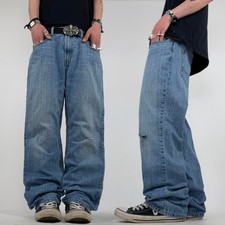 Vintage y2k faded stonewash baggy wide leg skater jeans