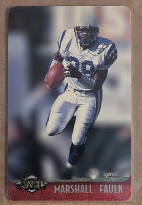 1996 Classic Assets Sprint $1 Phone Card Marshall Faulk 7 of 30 UNSCRATCHED