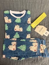 KicKee Pants Print Long Sleeve Pajama Set in Peacock Yeti 6