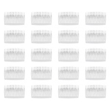 20 Pack Clear Mini Hair Side Combs Long Teeth Barrettes for DIY Styling