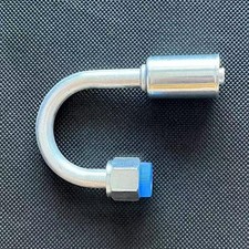 Ac Beadlock Crimp On Ac Fitting Female O Ring 180 Degree 6 Nut 6 Hose Bl1931