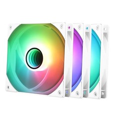 TL-120mm ARGB CPU Fan, White Computer Case with 1500RPM Speed, C12W-S V3 X3