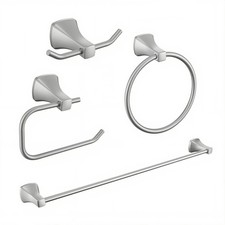 Brushed Brushed Nickel Bathroom Hardware Set 4 Piece Brushed Nickel Bathroom ...