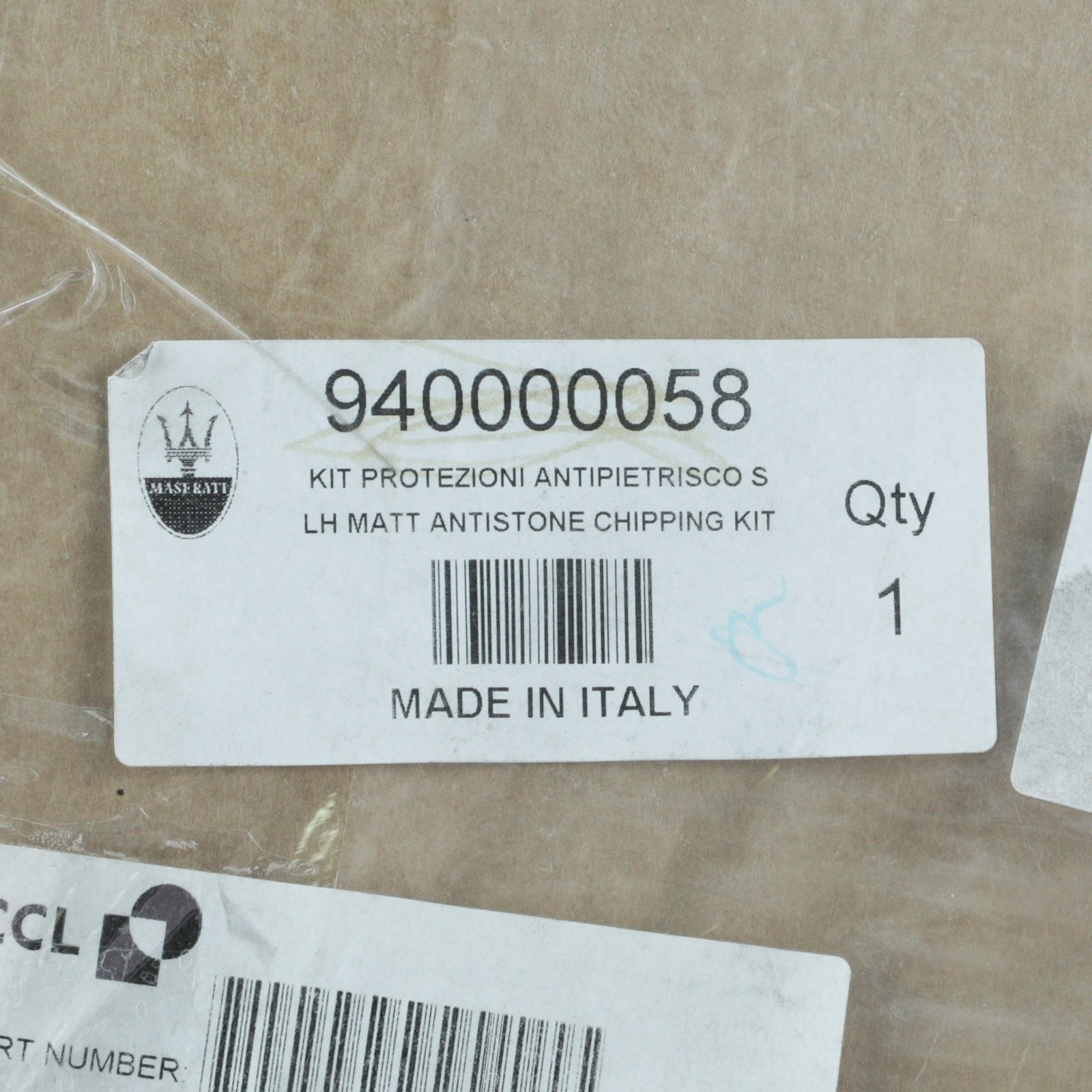 GENUINE MASERATI 2009-2017 GranTurismo Rear LH Quarter Anti-Chip Kit 940000058