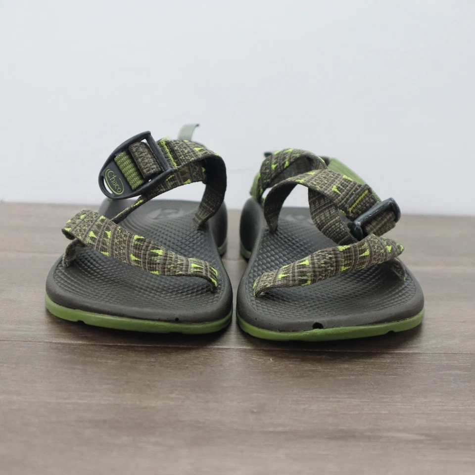 Sandalias Chaco Z71 Zapatos de Senderismo Correas al Aire Libre Verde Comodidad - Niños Talla 3 Foto 3 de 4