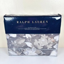 Ralph Lauren Avery Full /Queen Duvet Cover Gray Floral Cottagecore Neutral NEW