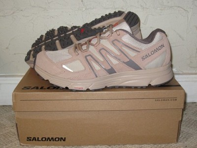 Salomon X-Mission 4 Suede Hiking Trail Cement Natural Plum Men's Size 10.5 NEW!