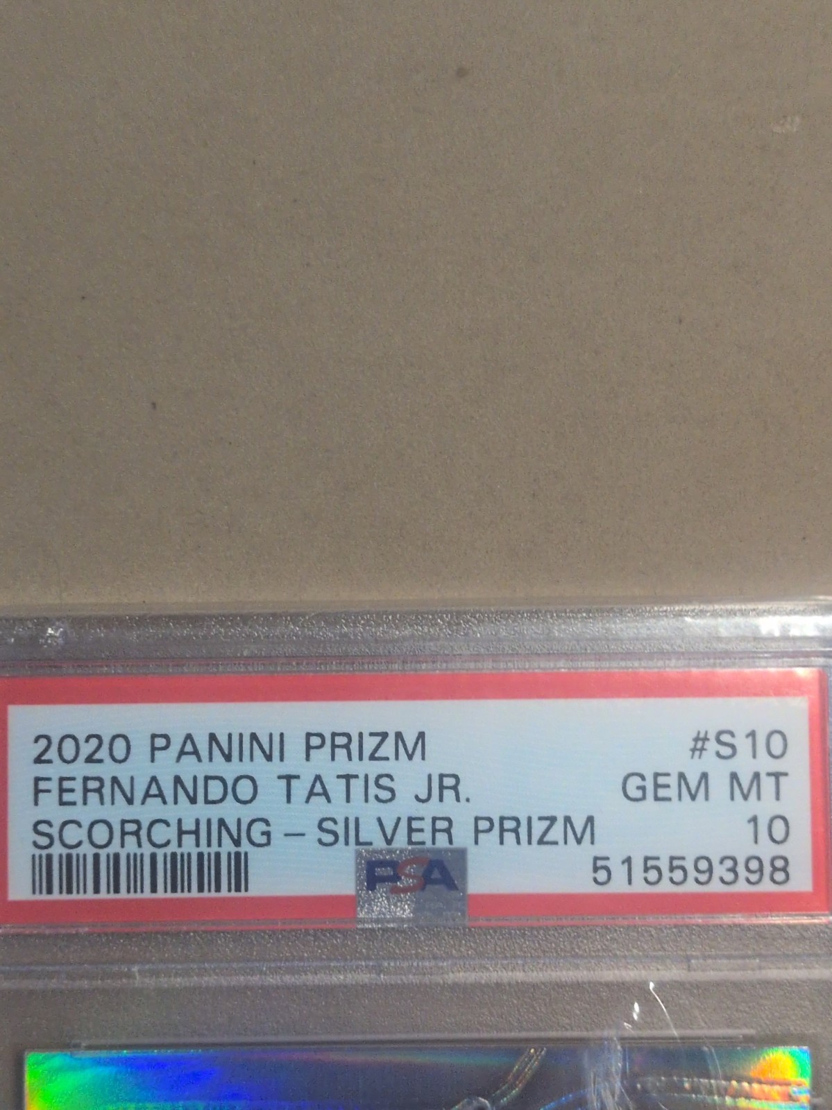 2020 topps chrome fernando tatis jr Scorching Silver Prizm PSA  Gem Mint 10... view 3