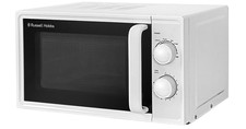 Russell Hobbs 17L Small Microwave White Manual Textures 700W with 5 Power Levels