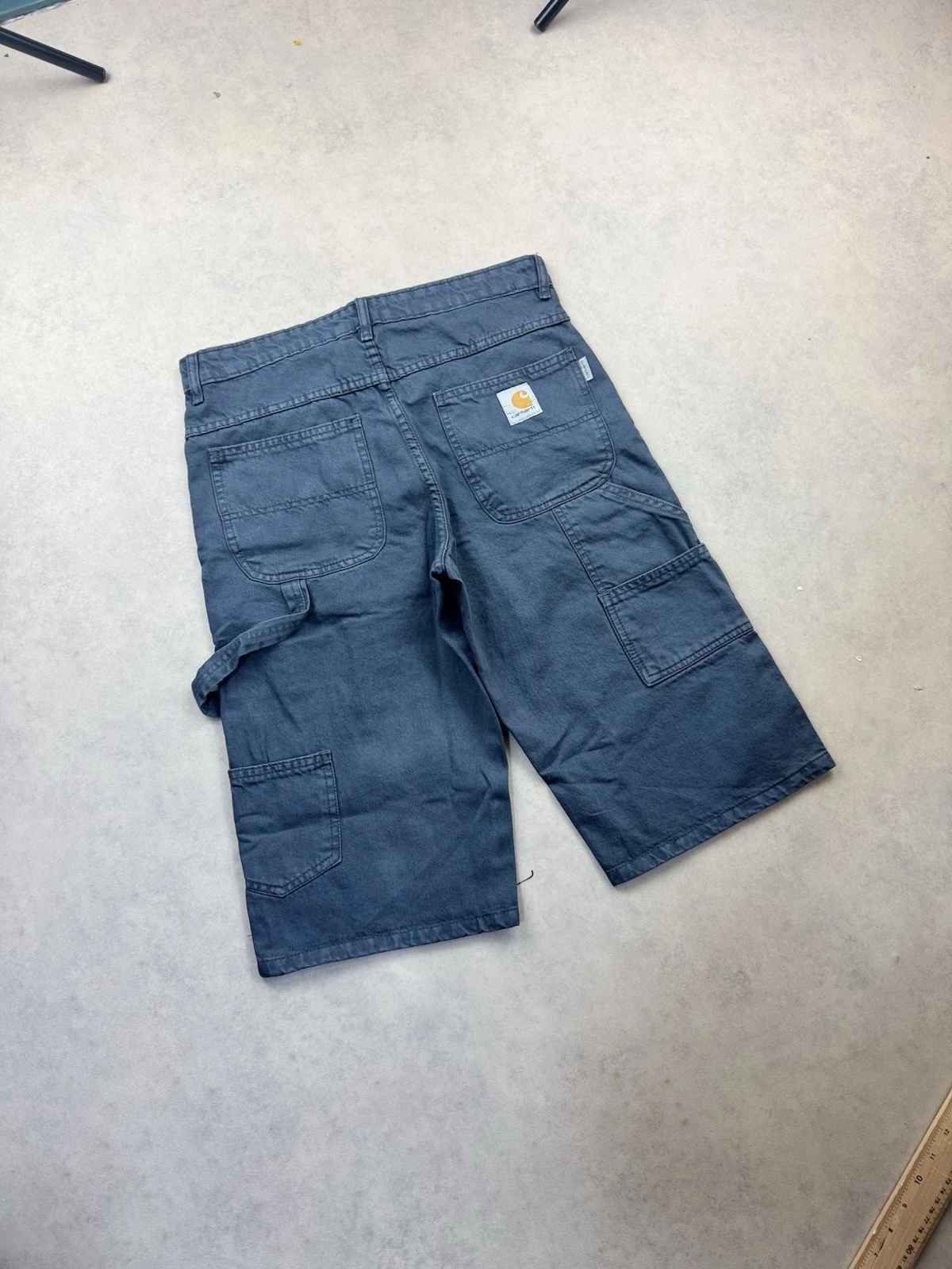 Carhartt Baggy Vintage Style Cargo Grey Relaxed Fit Durable Jort / Short W36 /XL