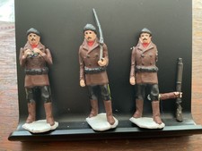 Lot of 3 TOY SOLDIERS ROYAL CANADIAN POLICE OFFICERS RCMP brown uniforms