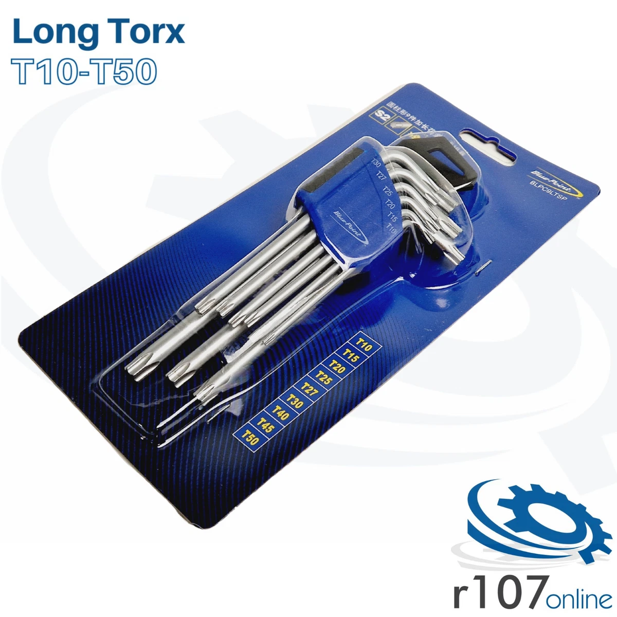 Cles torx set de 9 pieces t10-t50