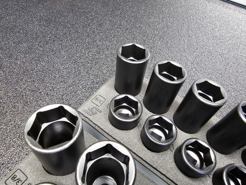Snap-on Tools 46pc 3/8" Drive SAE & Metric Shallow / Deep Impact Socket Foam Set - Bild 10 von 14