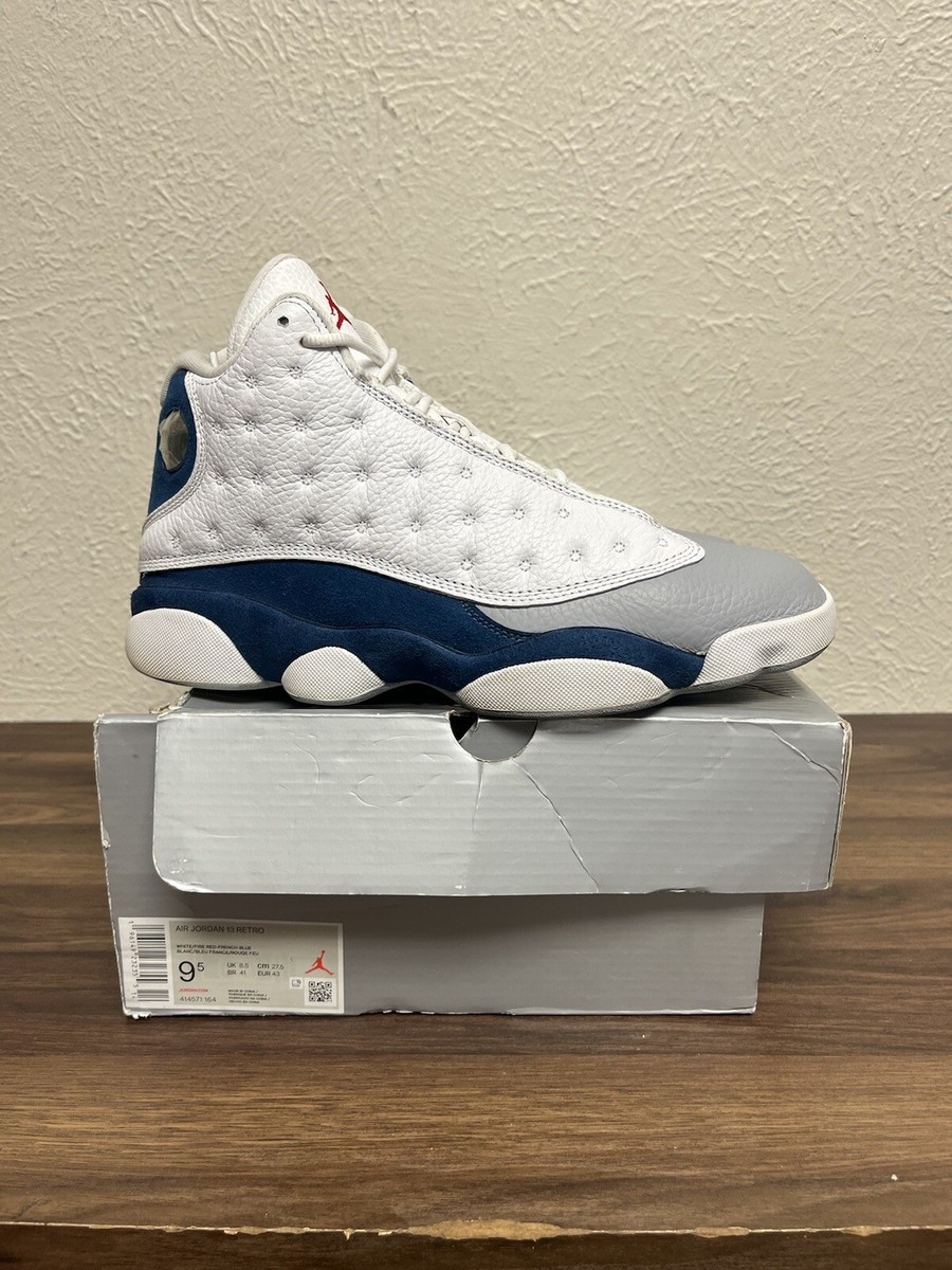 Air Jordan 13 Retro Fire Red White French Blue Size 9.5 OG Box | eBay