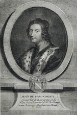 JEAN DE CARONDELET CHANCELLOR OF BURGUNDY (1428-1501) PORTRAIT ENGRAVING FROM 1770