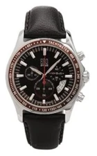 ESQ Movado Men's 7301315 Criterion Chronograph Brown Dial Black Leather Watch
