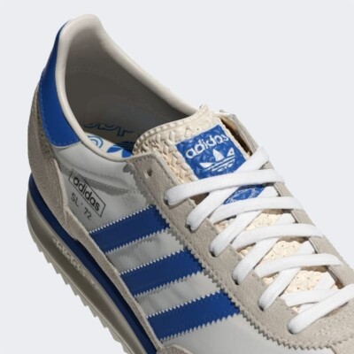 靴 adidas Originals SL72 RS Blue CreamWhite adidas Originals SL 72 RS Chalk White Blue Men Unisex Casual Shoes