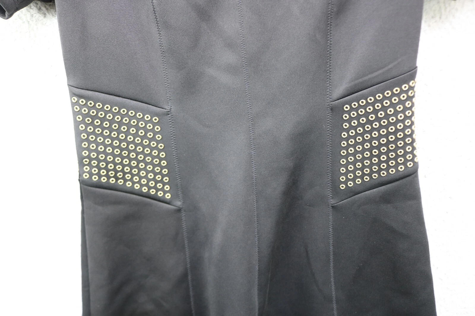 Abito Michael Kors nero scollo a V subacqueo manica corta taglia small