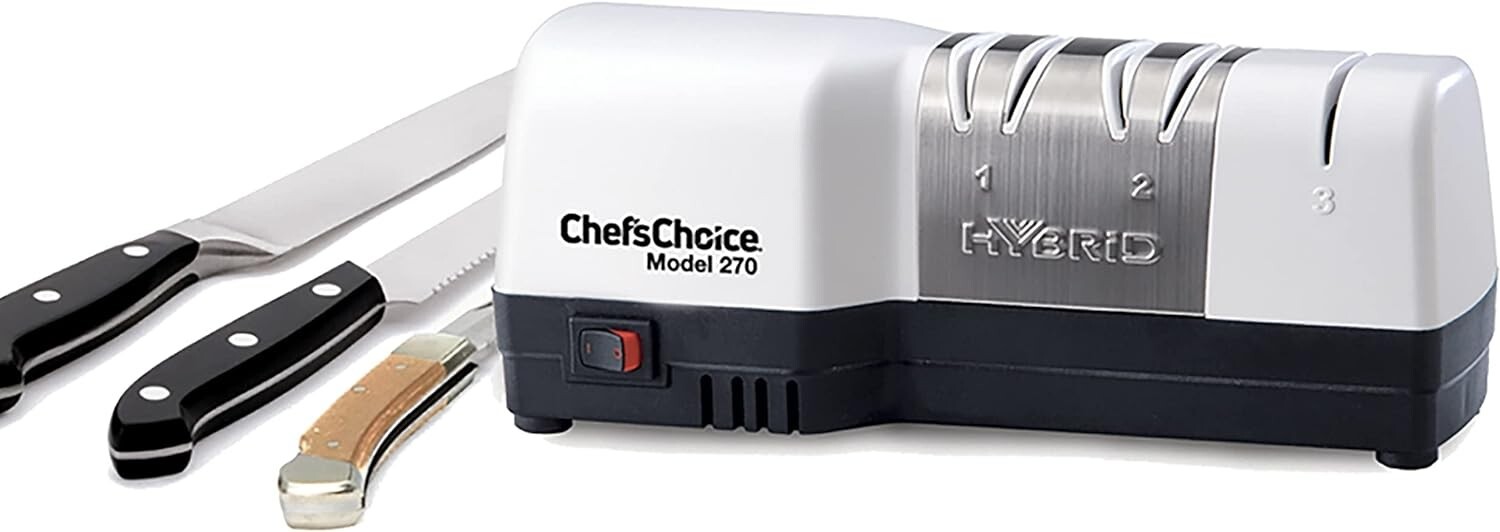 Chefs Choice 270 Diamond Hone 3 Stage Hybrid Electric Knife Sharpener