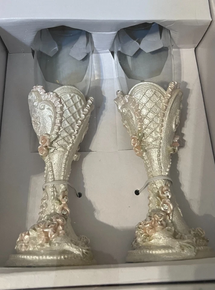 婚礼庆典服务器套装和高脚杯玫瑰珠聚乙烯新品  — 第 2/4 张图片