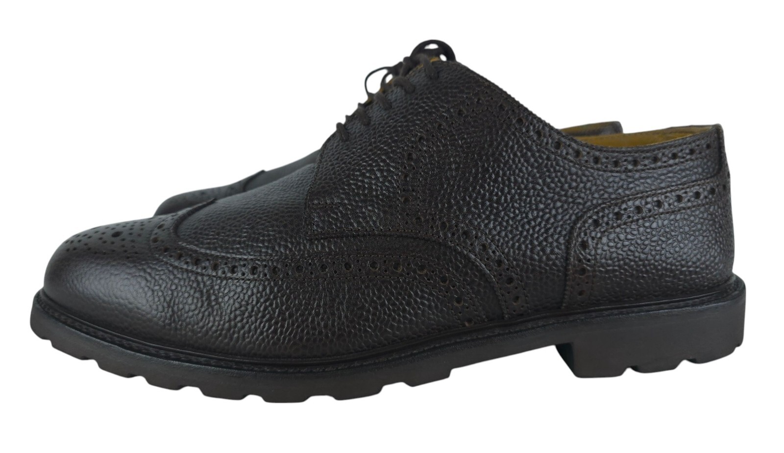 SAOLA Stivali derby Ludwig Reiter da uomo in pelle marrone scuro grana ciottolata Brogue UK 101 2