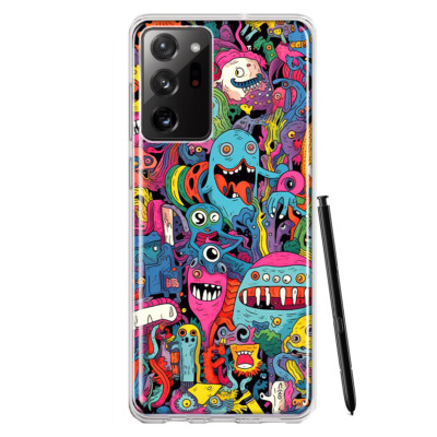For Samsung Galaxy Note 20 Ultra Shockproof Case Psychedelic Aliens Characters