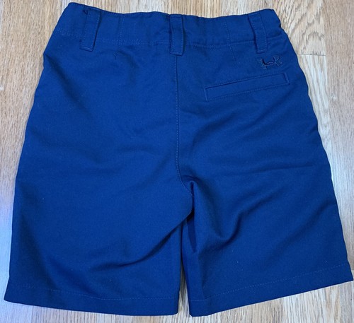 Under Armour Youth Size 4 Navy Golf Dress Shorts Adj. Waist Church Easter Loose - Picture 8 of 8