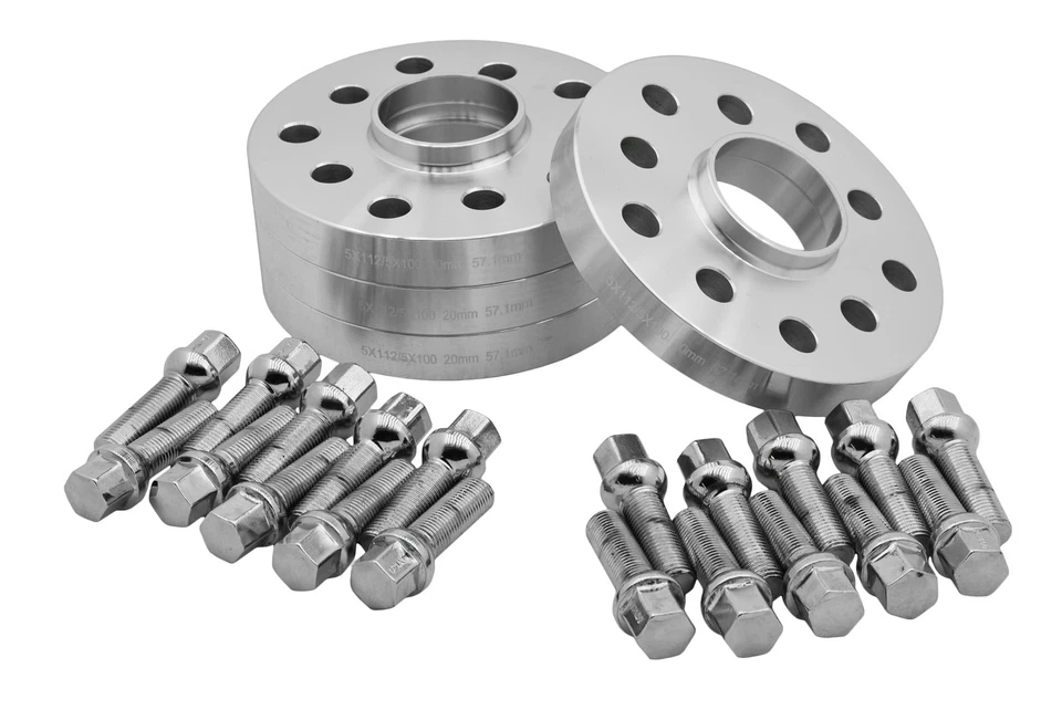 Kit de espaciadores de rueda escalonados 4 piezas Audi VolksWagen (2-12 mm) y (2-20 mm) Foto 2 de 4